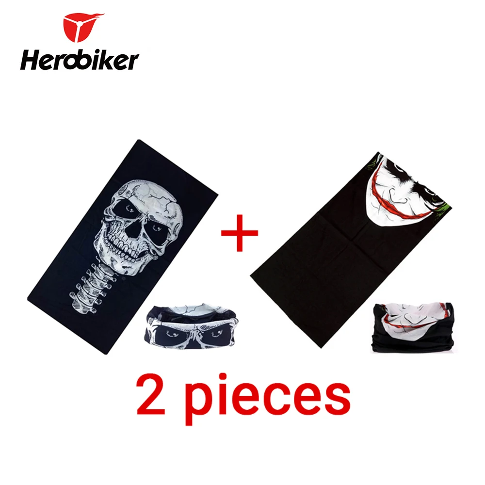 HEROBIKER мотоциклетная маска летние Балаклава 2 шт. Череп Призрак Маске Байкер R