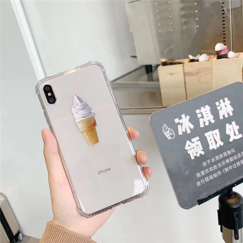 Милый конус Мороженое телефон чехол для iphone XS MAX XR X 6 6s 7 8 plus ultra -тонкие и мягкие ТПУ