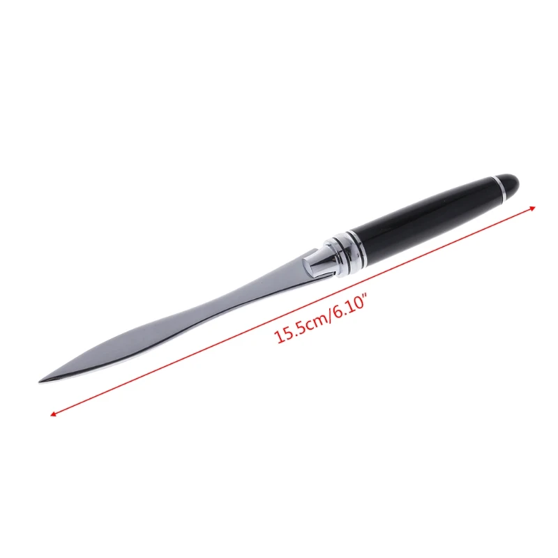 

Stainless Steel Letter Opener Cut Cutter Paper Tool Metal Handle Envelopes Cutting Knife Divided File Useful Black Office School