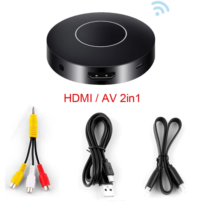 Q1 2in1 Беспроводной Wifi HD 1080P HDMI VGA AV дисплей адаптер Miracast Airplay DLNA экран зеркальное отображение для IPhone XR IOS Android телефон к телевизору - Цвет: Q1 2in1