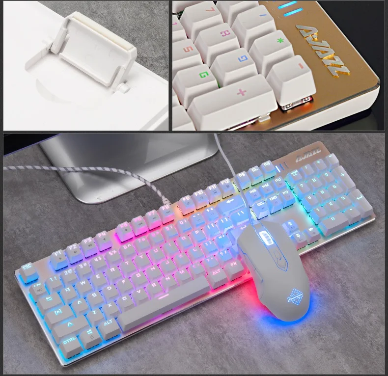 Геймпад Ajazz механический проводной с RGB подсветкой и USB подключением|Комплекты