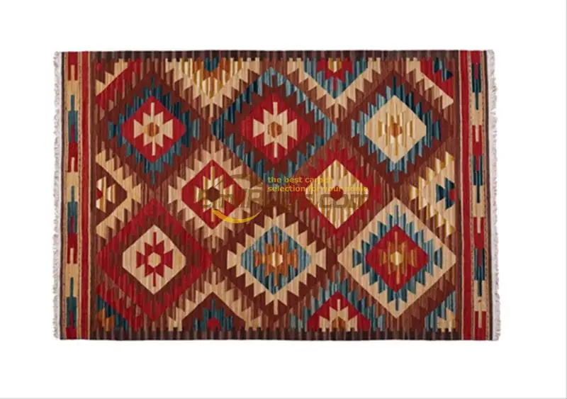 

handmade wool kilim rugs living room rug bedroon bedside blanket corridor Mediterranean style 15-5gc131yg4