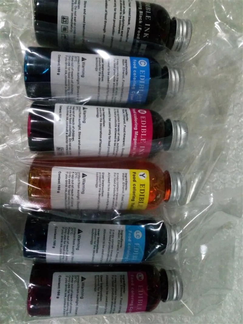 100*6 шт./лот пищевые чернила для струйного принтера|ink printer|food ink printerink for inkjet printers |