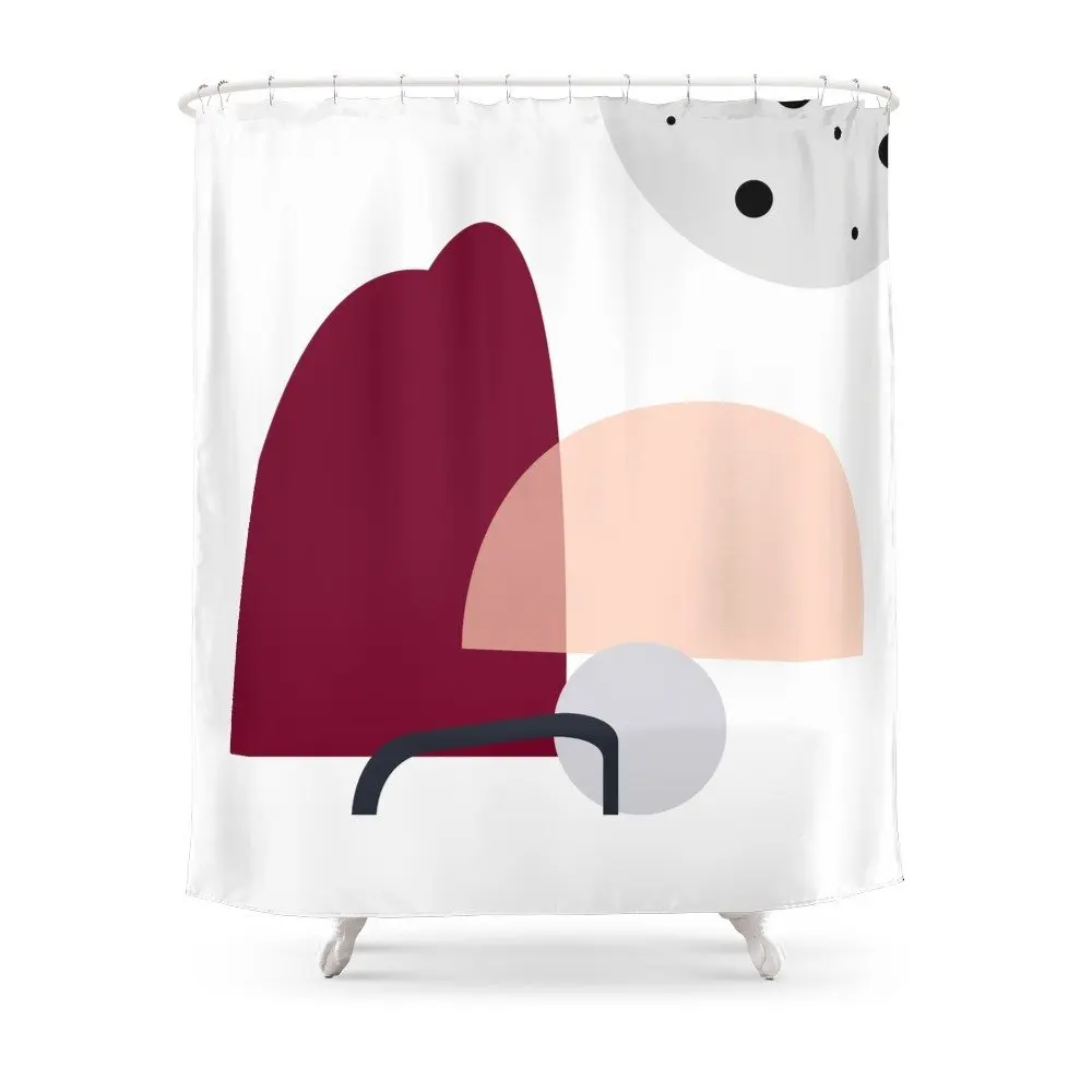 Органический современные Dots Дизайн печати Душ Шторы комплект Водонепроницаемый