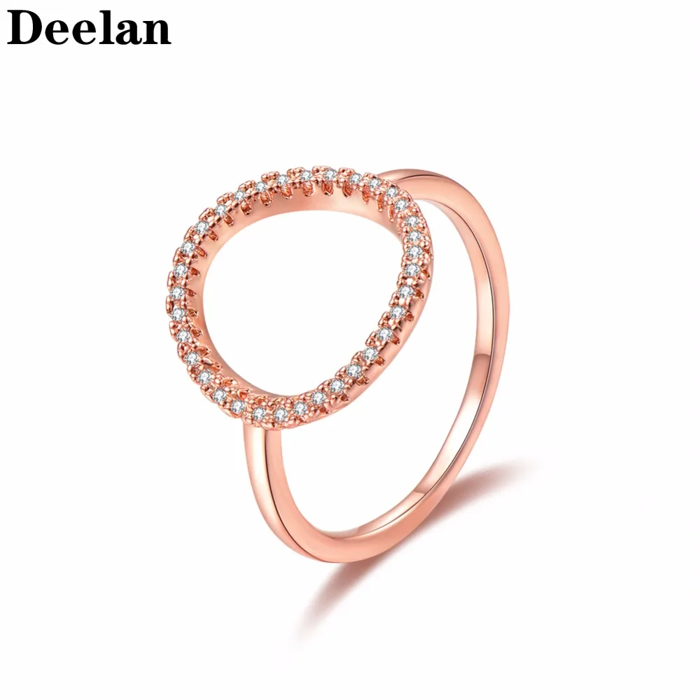 Модное Брендовое кольцо DEELAN для женщин и девушек Свадебные обручальные кольца