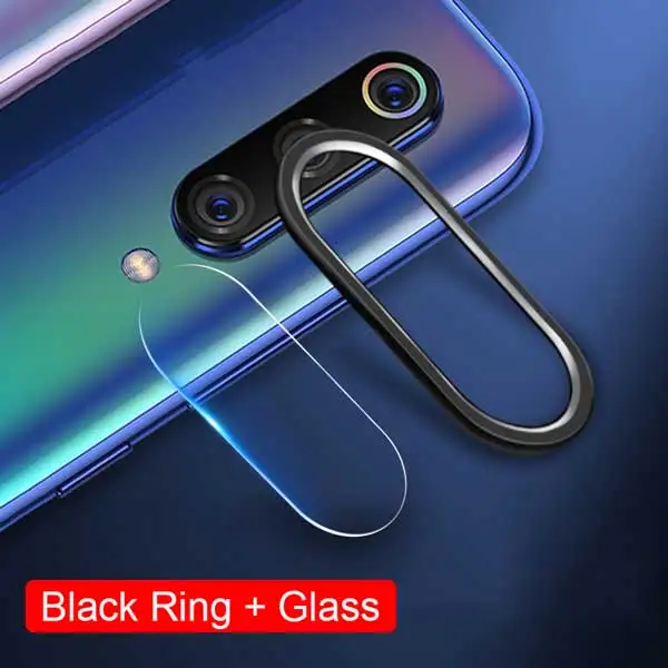 Black Ring Glass Защитное стекло для экрана Xiao mi Red mi Note 7 9D для Xiaomi mi 9 SE Red mi Note 8 7 Pro защитное кольцо из закаленного стекла для камеры - Цвет: Black Ring Glass