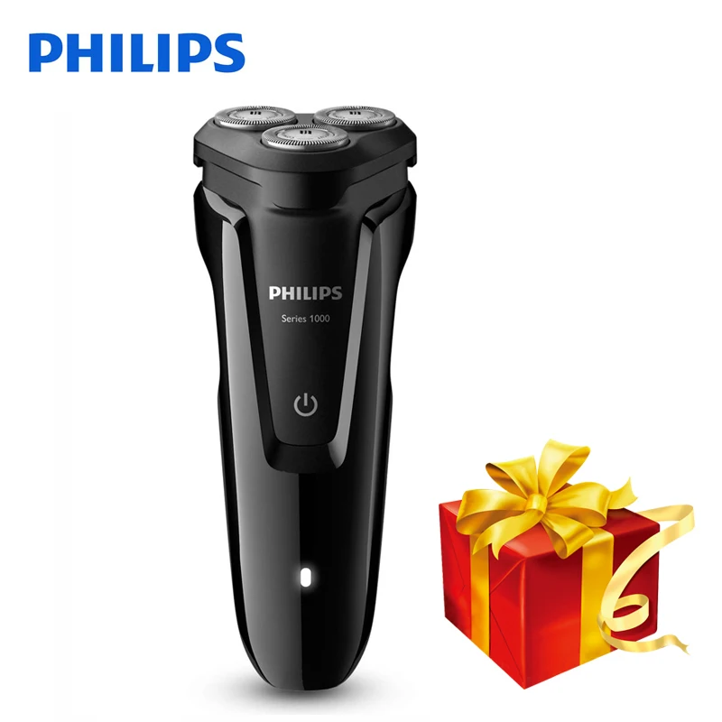 Philips электробритва S1010 роторная перезаряжаемая моющаяся для мужчин электрическая бритва с индикатором зарядки