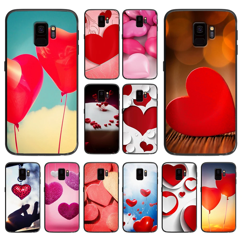 Красный любовь мягкий чехол для телефона Samsung Galaxy S6 S7 S8 S9 S10e Plus Note 8 9