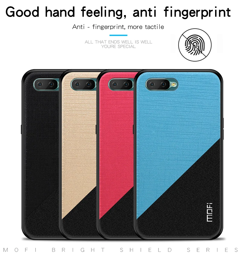 For OPPO K1 / R15X Case MOFI Fashion Colth Fabric Full Package Premium Back Cover Skin |
