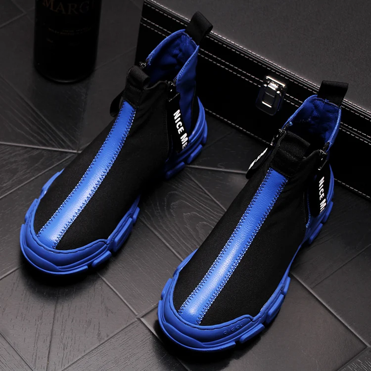 Мужские роскошные высокие повседневные туфли в британском стиле коллекция 2019