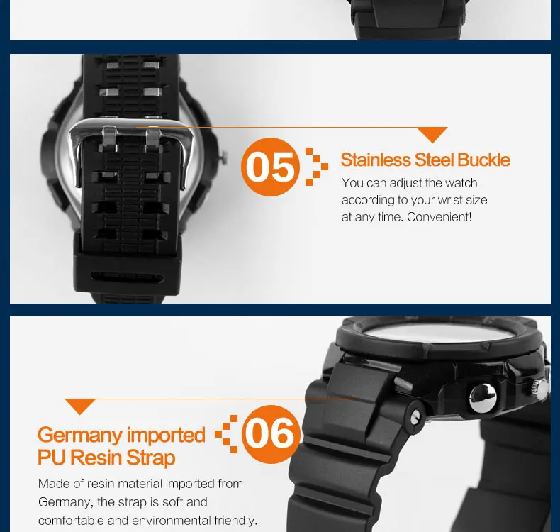 Спортивные мужские часы SKMEI с двойным дисплеем, наручные часы с хронографом, водонепроницаемость 50 м, будильник, календарь, задний светильник, наручные часы 0931