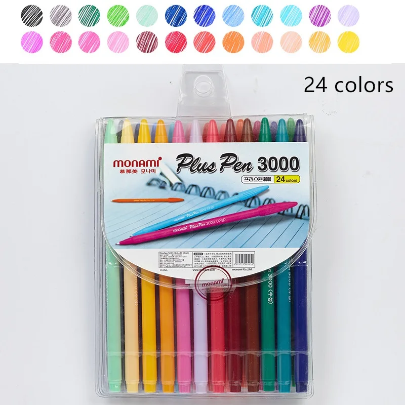 24 color set Набор цветных гелевых ручек 12, 24, 36, цветные микронные волоконные ручки для письма, рисования, эскиз канцелярских товаров, офисные школьные принадлежности A6261 - Цвет: 24 color set