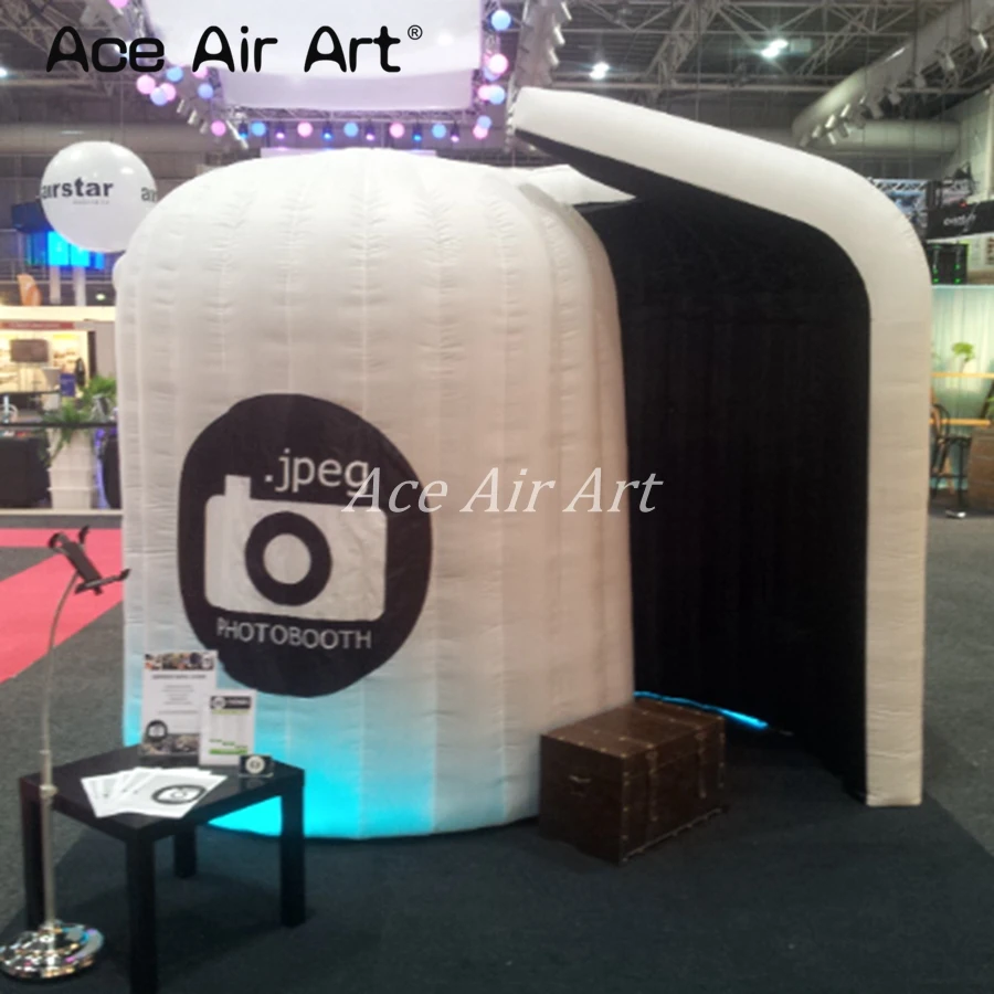 Deft Оксфорд черный интерьер надувной igloo photo booth купол форма селфи станция