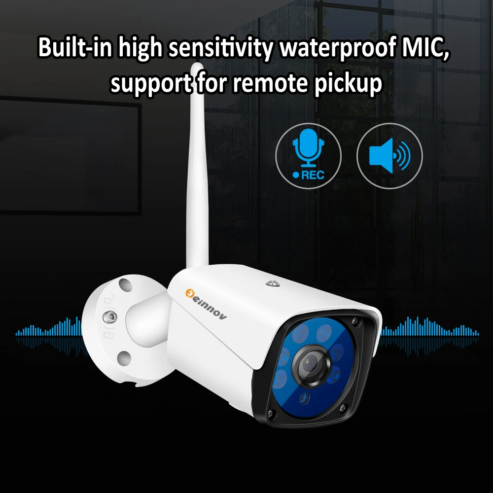 Камера видеонаблюдения Einnov HD беспроводная камера безопасности 1080P 2 МП с Wi Fi IP