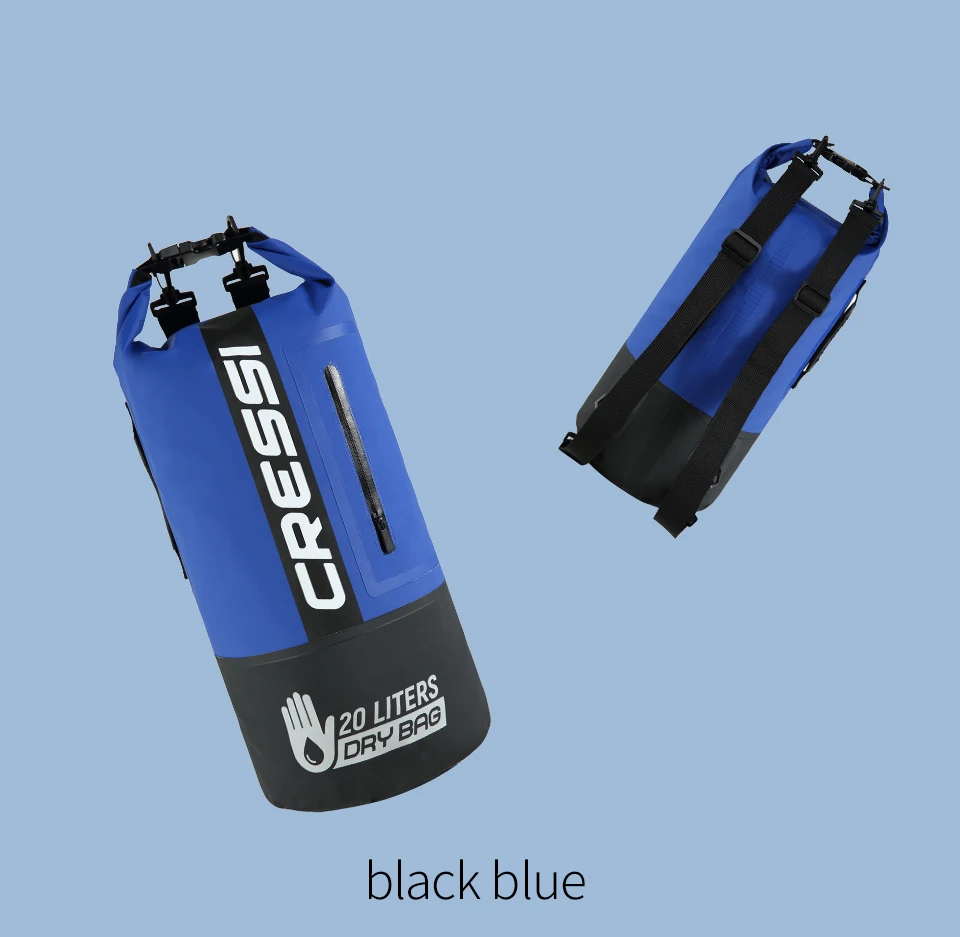 Cressi 20L сухая Сумка премиум-класса, рюкзак для дайвинга, снаряжение для дайвинга, водонепроницаемая сумка большого объема для подводного плавания, дайвинга, дрейфующих лодок