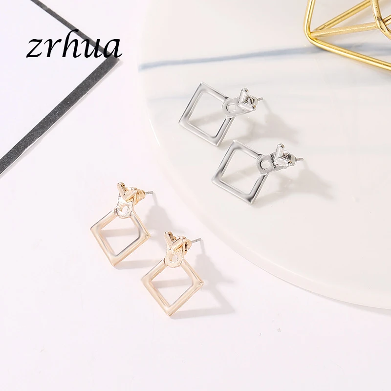 ZRHUA 2018 новые модные брендовые ювелирные изделия женские серьги-гвоздики для