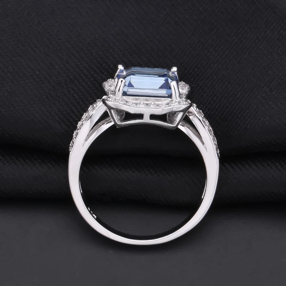 Gem's Ballet 2.2Ct Natural Iolite Blue Mystic Quartz Gemstone Ring 925 Sterling Silver For Women Engagement Rings Fine Jewelry |