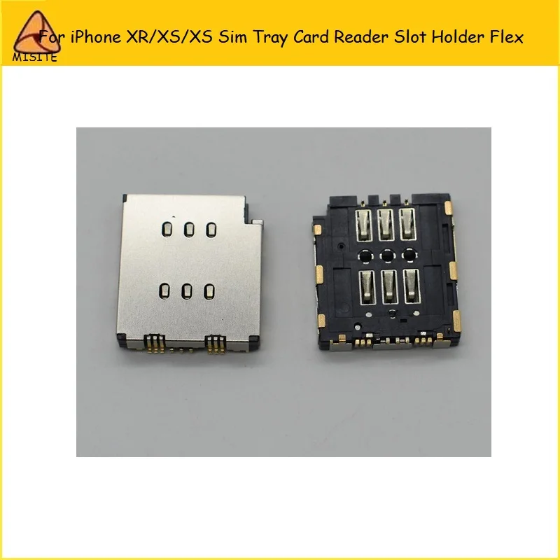10 шт./лот оригинальный новый одного dual Sim карты Разъем для iphone XR XS MAX sim card reader