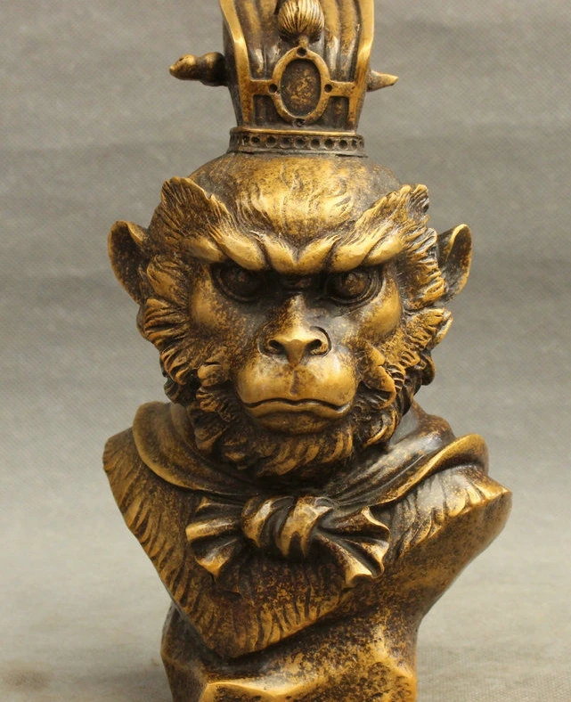 9 &quotКитайская Бронзовый народный Небесный дворец король солнце Укун Обезьяна