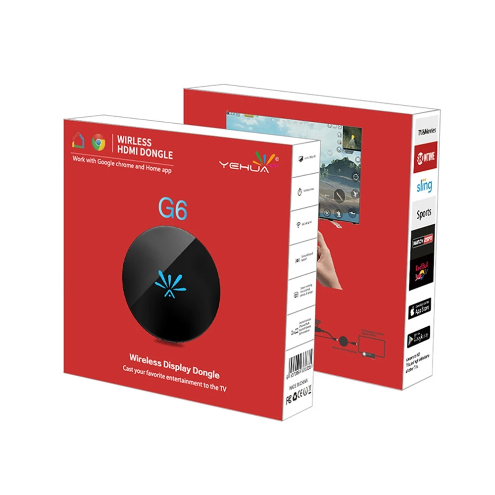 Exclvan MiraScreen G6 беспроводная пожарная Смарт ТВ-карта 2 4G ТВ-ключ HDMI 1080P Airplay DLNA Play Android