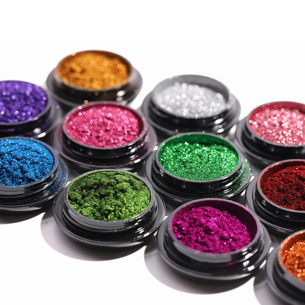 Women Nail Art DIY Design Mirror Glitter Powder Nails Chrome Metallic Manicure Pigment Professional Beauty | Красота и здоровье