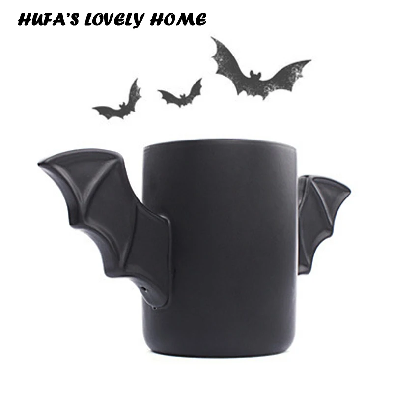 Новая Черная летучая мышь Стиль Керамика Кружка Творческий Кофе молоко Чай
