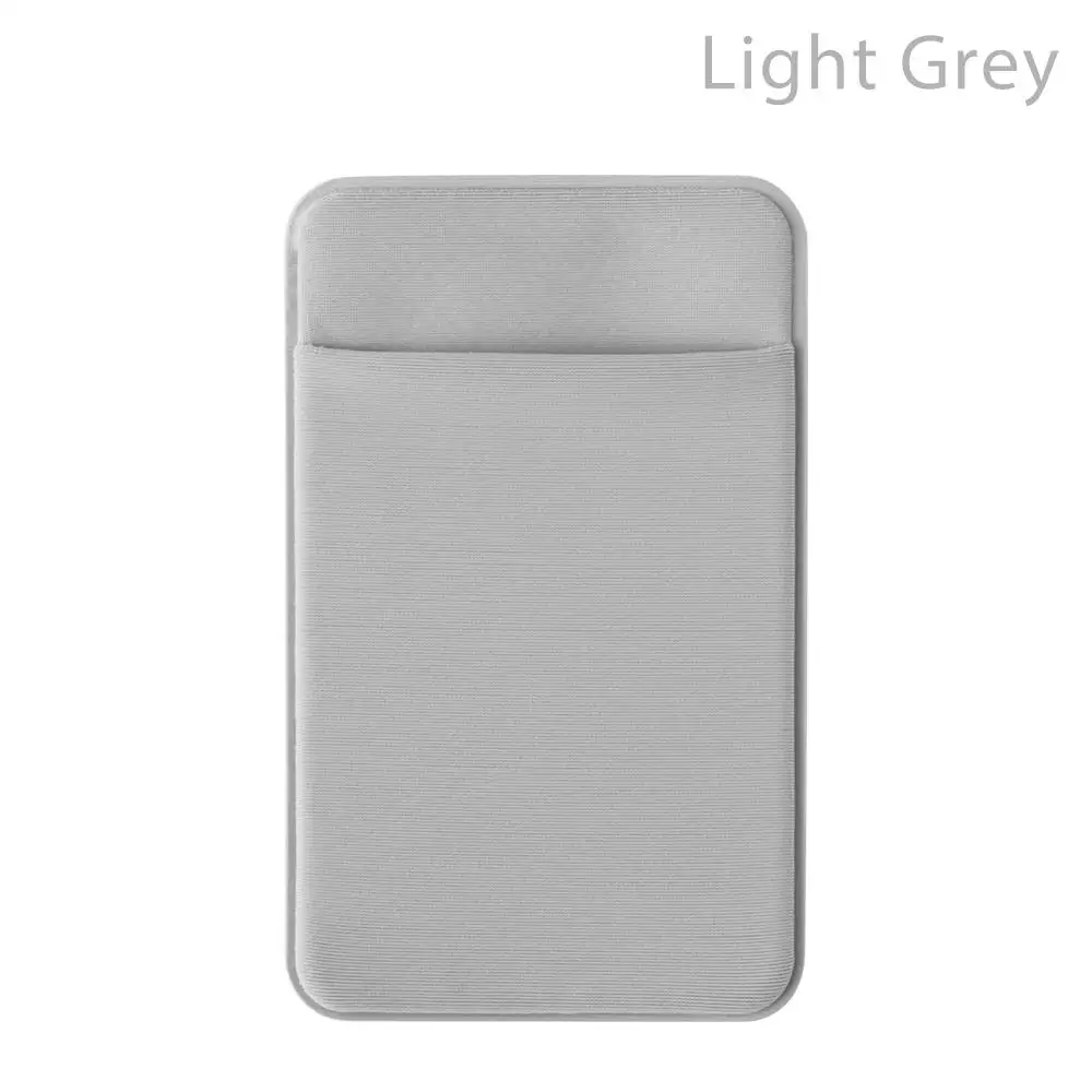 Light Grey Лидер продаж, модный эластичный держатель для карт, кошелек для мобильного телефона, чехол для кредитных карт, держатель для карт, лайкровая клейкая наклейка, карман - Цвет: Light Grey