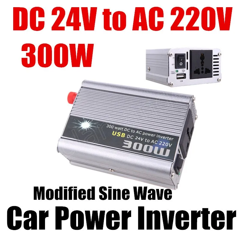 Портативный автомобильный преобразователь напряжения USB 24 в пост. Тока