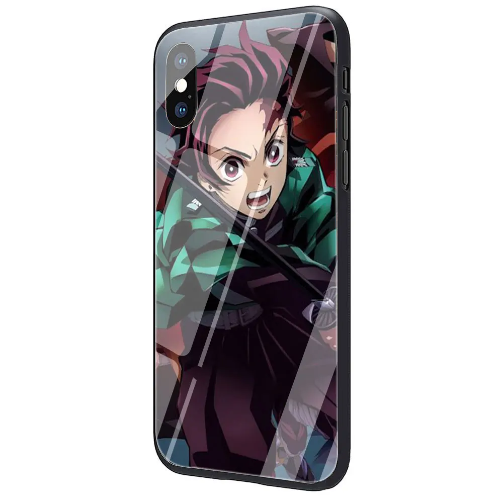 G4 Чехол для телефона из закаленного стекла Kimetsu no Yaiba, аниме, Demon Slayer для iPhone 11 Pro 6 6S Plus 7 8 Plus X XS XR XS Max - Цвет: G4