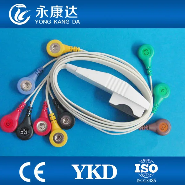 Амбулаторный кабель morтара 12 lead holter ecg и свинцовые провода IEC оснастка технические
