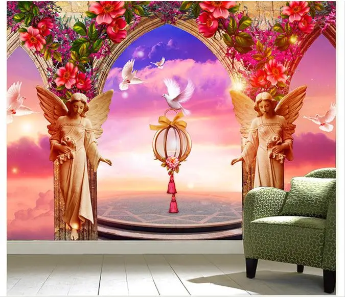Индивидуальные 3d фото обои TV фрески 3 d Сказочная страна чудес художественный фон
