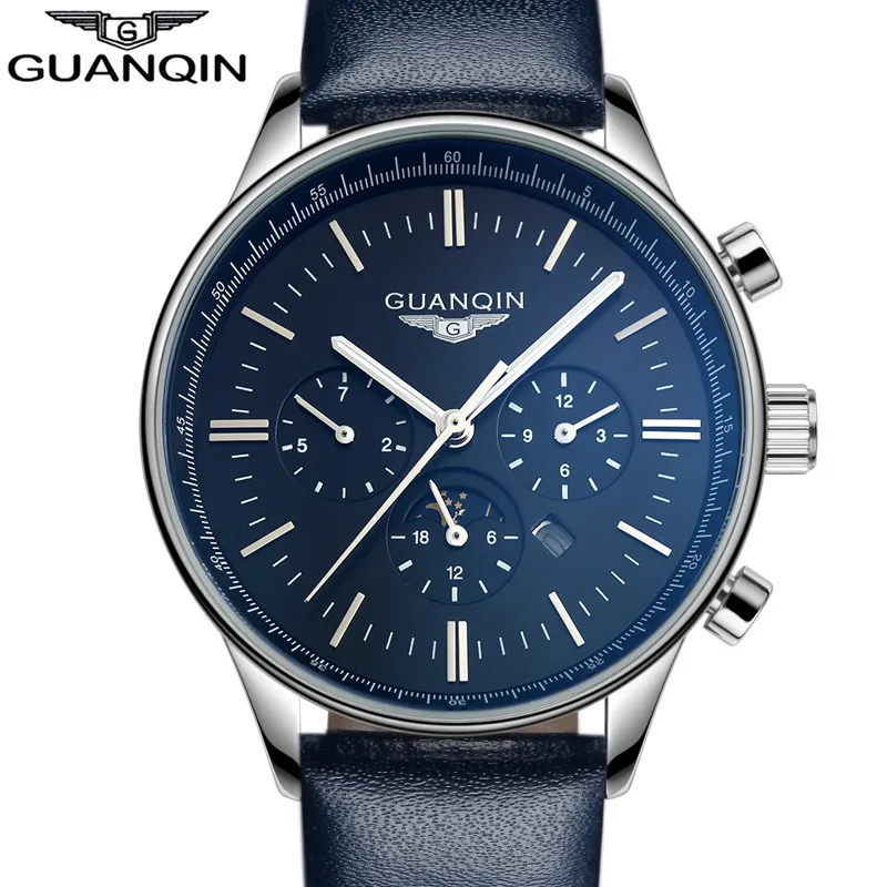Relogio masculino GUANQIN мужские часы Лидирующий бренд Роскошные военные спортивные