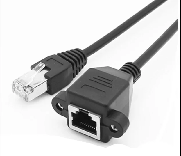 10 футов RJ45 Кабель Штекерный к женскому сетевому удлинителю винт Панель Крепление