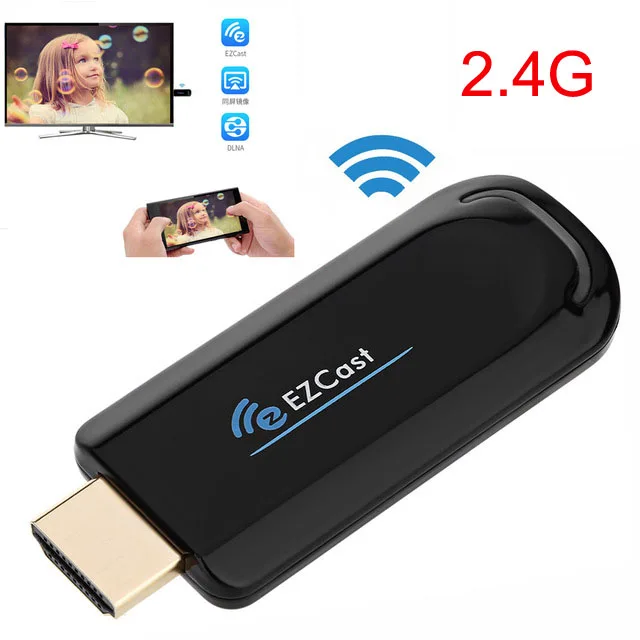 2.4G 1Gen EZCAST 1 2 5G HDMI HD tv Dongle HD беспроводной WiFi Miracast Airplay DLNA tv Stick дисплей видео адаптер для iPhone 11 X iOS Android - Цвет: 2.4G 1Gen