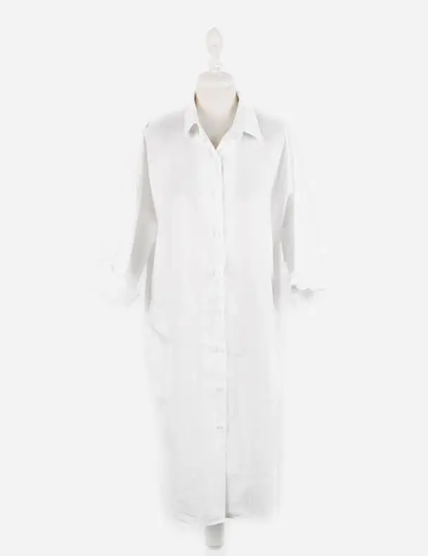 Новое поступление Летняя Свободная белая хлопковая женская блузка элегантная