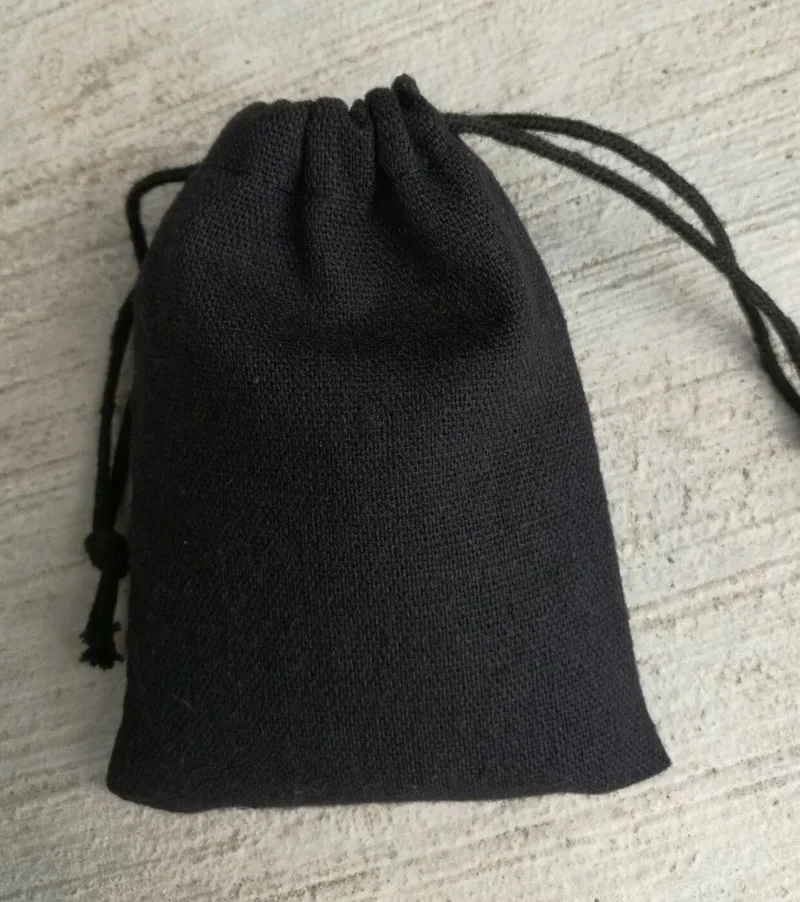 Черный хлопковый мешочек для драгоценностей с завязкой 8x10 см x 9 см x 12 см x 10x15 см(13x17 см Упаковка из 50 макияж вечерние подарочный пакет - Цвет: just the bag