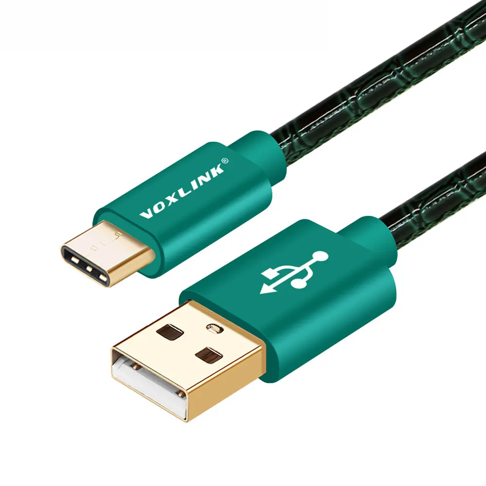 usb type-C кабель VOXLINK для быстрой зарядки и передачи данных USB C кабель type-C USB зарядное устройство кабель для Nexus 5X, 6 P, OnePlus 2 Xiaomi Letv - Цвет: green
