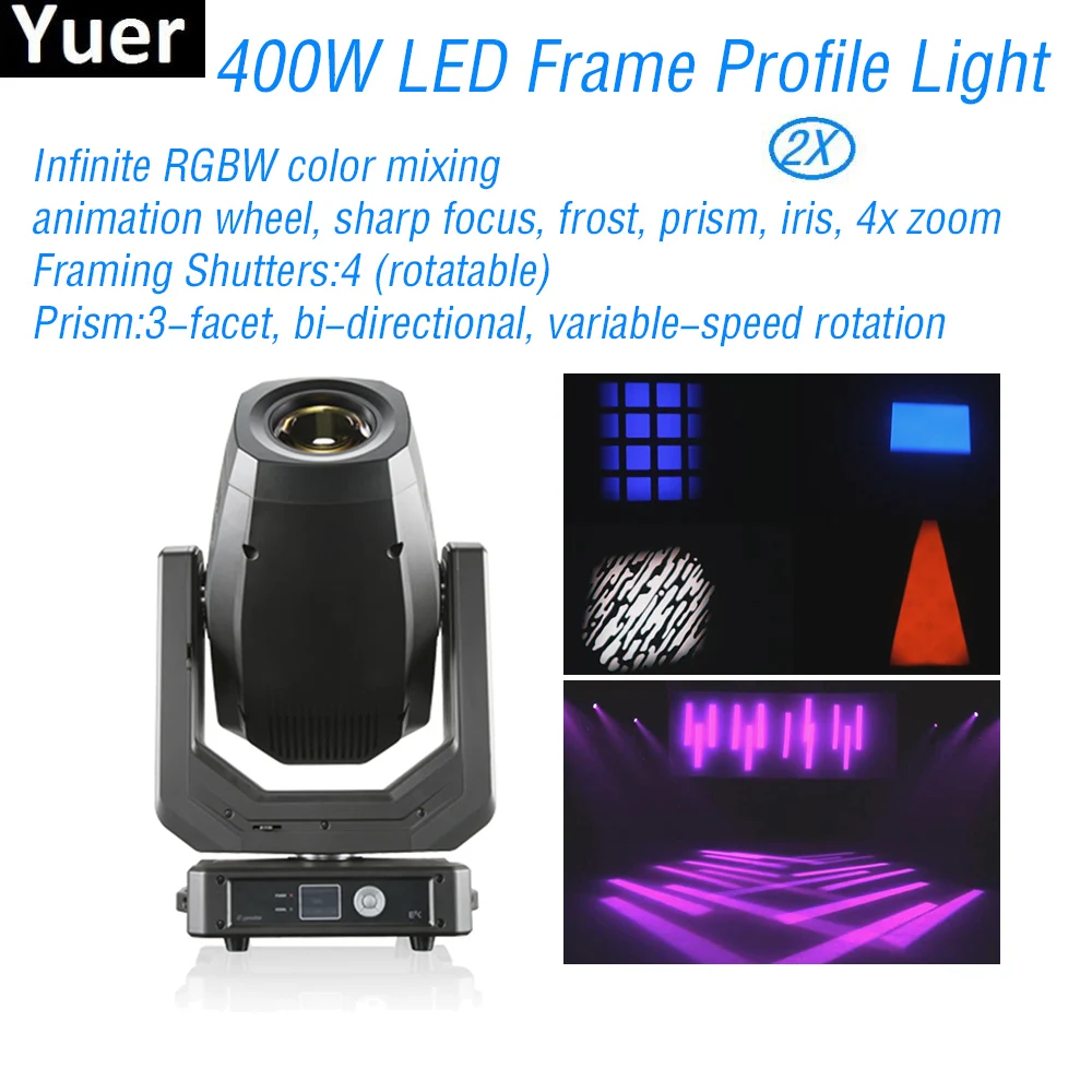 

400W LED RGBW Frame Profile Moving Head Light DMX LED Framing Shutters Professional Stage Moving Head DJ Disco Party Club Lights