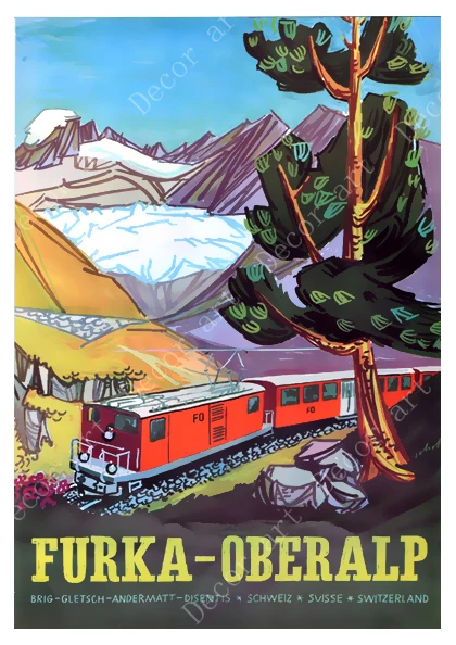 Швейцария адельбоден лыжи в Альпах тюльпан винтажный путешествия Классическая