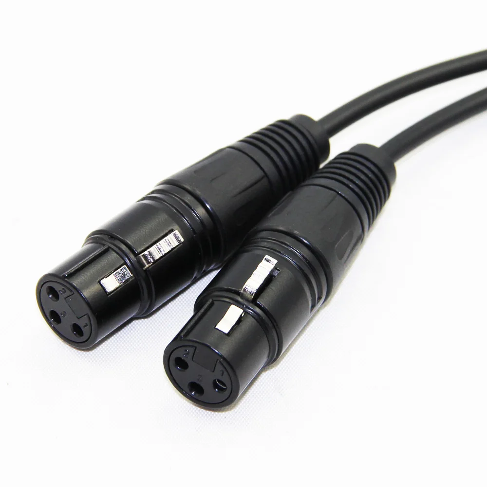 3 контактный 30 см XLR штекер в двойной гнездовой сплиттер кабель конвертер для