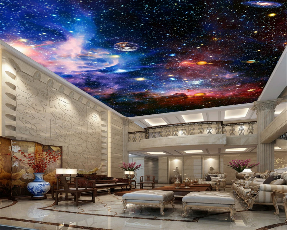 Фреска на заказ большой фреска обои космическое небо пространство гостиная