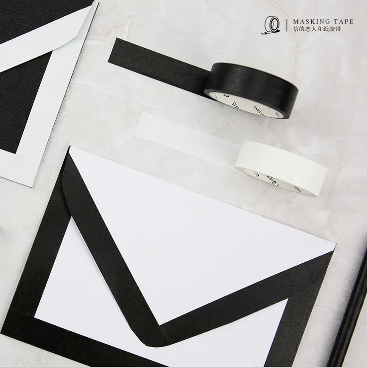 Классическая черно белая Бумага васи лента записная книжка альбом домашний