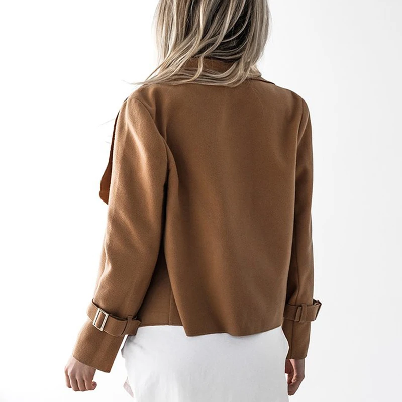 

Womens Long Sleeve Coat Cardigan Lady Casual Short Jacket Clubwear Outwear Tops