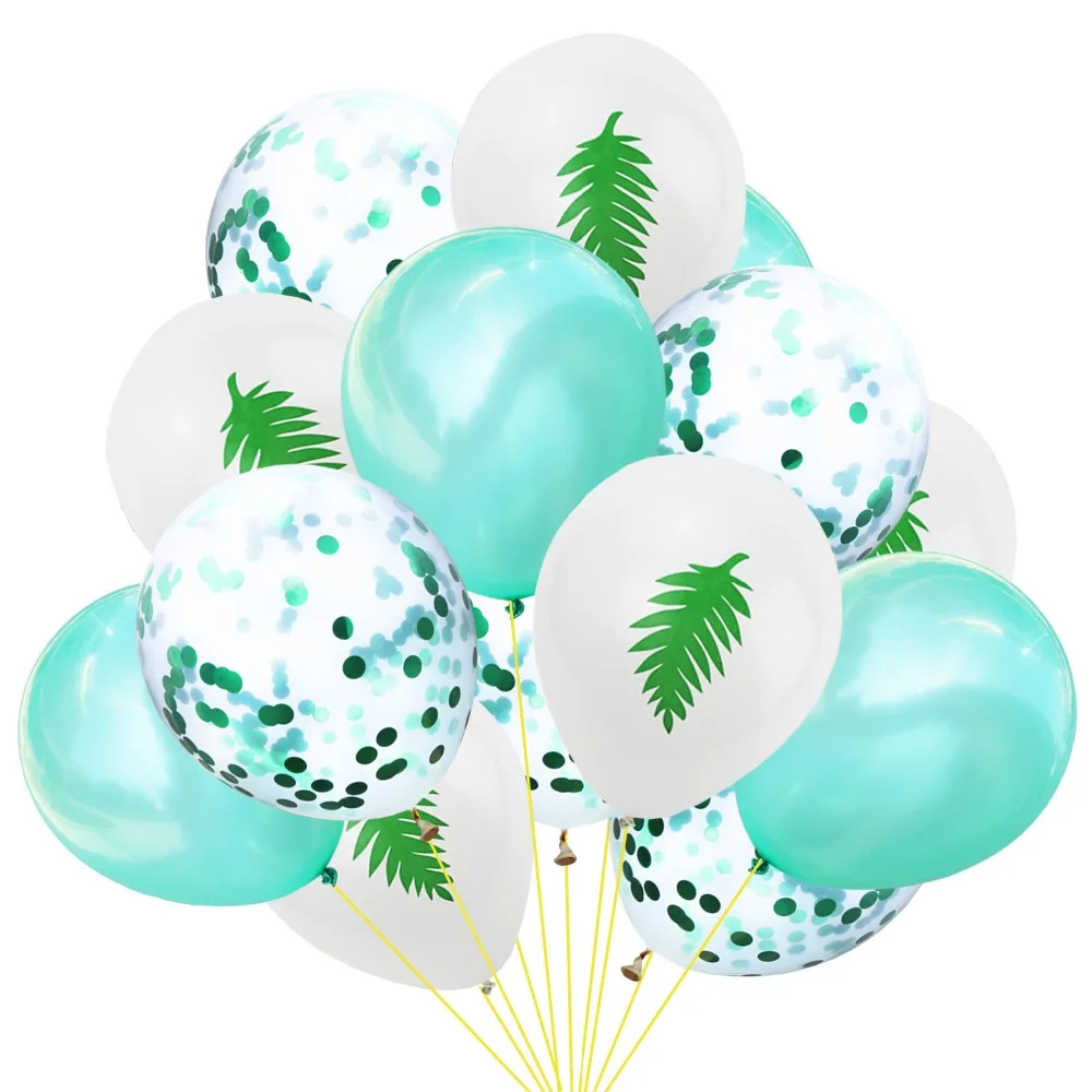 15 шт. фламинго и ананасы черепаха лист блестками лак латексный шар сплошной цвет