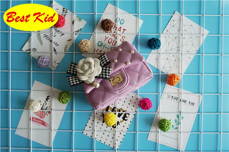BestKid Bags! Newest Brand Flower Bead bags for Childrens Kids Small Shoulder Bag Toddlers Mini Purse Little baby SMT046 |