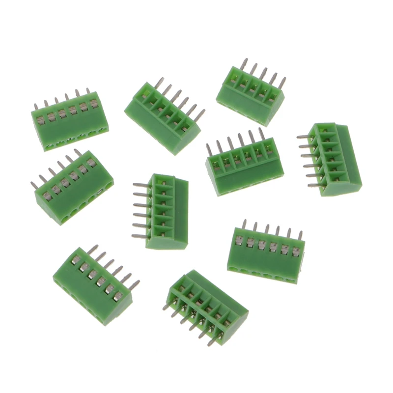 OOTDTY 10 шт 2Pin 10Pin винт PCB монтируемый клеммные блоки разъем 2 54 мм шаг|terminal block