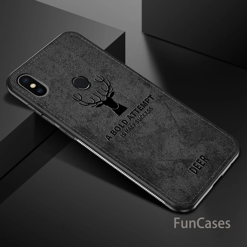 Тканевый чехол для Xiaomi Redmi Note 6 Pro классическая ткань матовая кожа мягкая жесткая