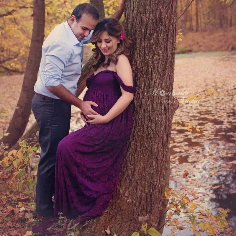 Женское платье для фотосессии на беременность сексуальное кружевное длинное