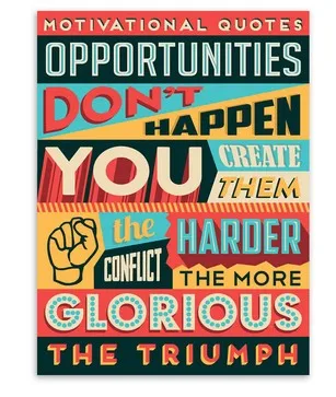 Мотивационная Типографика цитаты Винтаж Ретро A4 большой художественный Принт