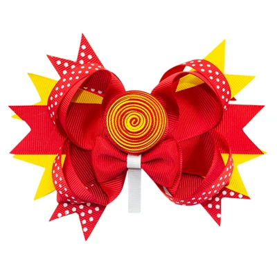red Adogirl 5 дюймов леденец заколки для волос для школьниц бант для девочек вечерние банты для волос лента ручной работы Бутик Аксессуары для волос - Цвет: red